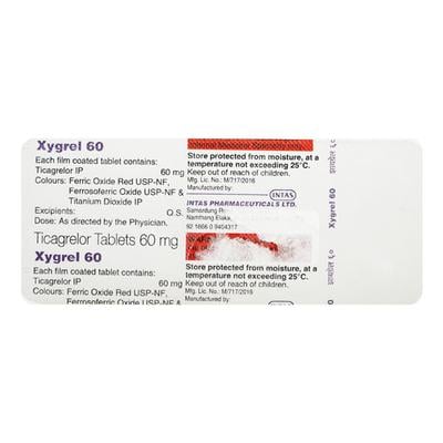 XYGREL 60 Tablet 10's - Blood Clot-Ant