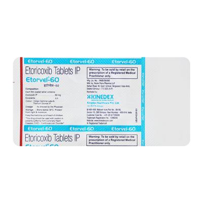 Etorvel 60mg Tablet 10'S - Pain relief-Nsa