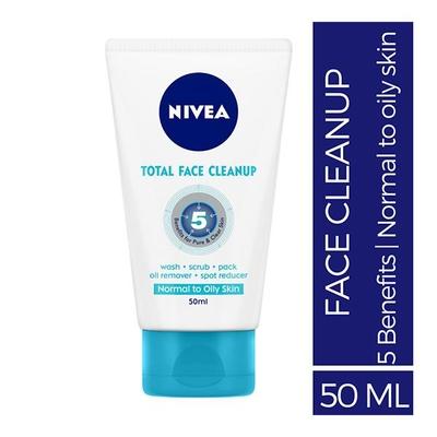 Nivea Total Face Cleanup Normal to Oily Skin 50 ml - Face Scrubs