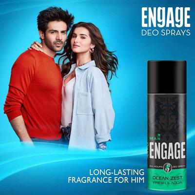 Engage Deo Sprays Ocean Zest 150ml - Men Perfumes (Edt/Edp)