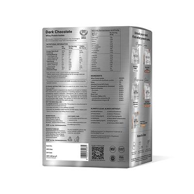 Wellbeing Nutrition 100% Whey Protein Isolate (Dark Chocolate) 213 g - Nutritional Bars