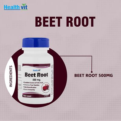 Healthvit Beet Root Capsules For Immunity Booster 60's - Vitamin C