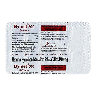 Bymet 500mg Tablet 10'S - Diabetes-Ant