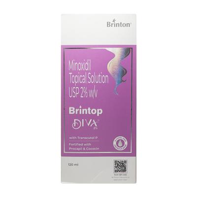 BRINTOP DIVA 2% Topical Solution 120ml - Hair Loss-Oth