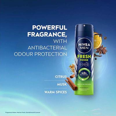 Nivea Deo Men Fresh Power 150ml - Men Deodorants/Roll-Ons