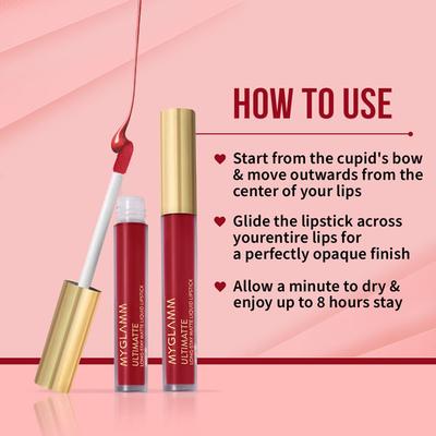 MyGlamm Ultimatte Long Stay Matte Liquid Lipstick-Scarlet Queen 2.5 ml - Lipsticks