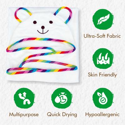 R for Rabbit Bambooberry Hoodie Baby Towel 1's - Bathing Essentials