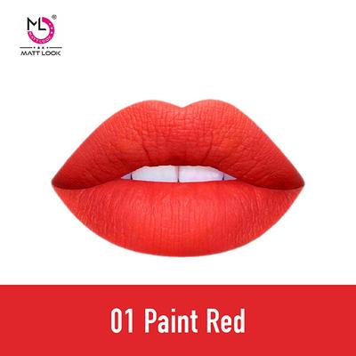 Matt Look Lip Makeup Temptation Liquid Matte, Paint Red 3.5gm - Liquid Lipsticks
