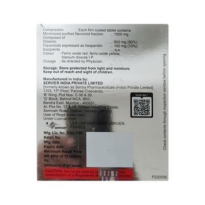 DAFLON 1000mg Tablet 18's - Varicose Veins-Phl