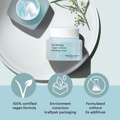 The Face Shop The Therapy Vegan Moisture Blending Cream 60 ml - Face Moisturizers