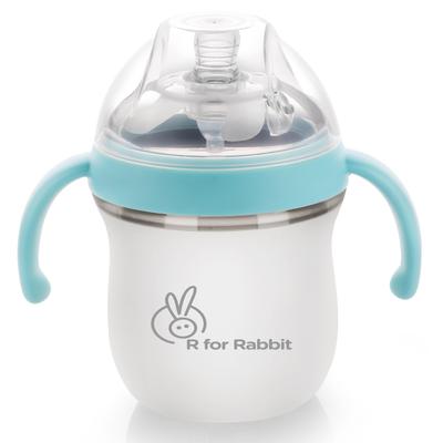 R For Rabbit First Feed Silicon Bottle 260 ml - Blue - Feeding & Nursing