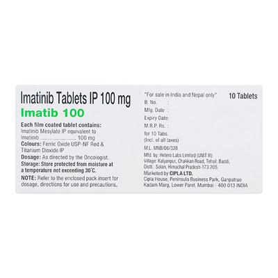 Imatib 100mg Tablet 10'S - Cancer Oncology-Cyt