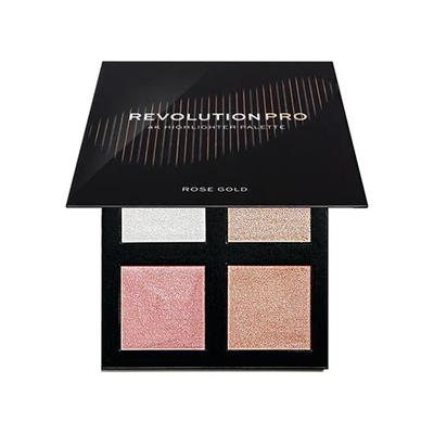 Revolution Pro 4K Highlighter Palette-Rose Gold 16 gm - Face Palettes