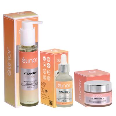 Elinor Vitamin C Face Wash + Vitamin C with Hyaluronic Acid Face Serum + Vitamin C Spf 20 with Hyaluronic Acid & Rosehip Oil Cream 180 gm - Face Washes