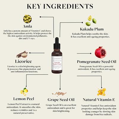 Sadhev - Ayurvedic Vitamin C Serum 30 ml - Face Sunscreen