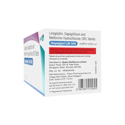 DAPAGLYN LM 500 Tablet 10's - Diabetes-Ant