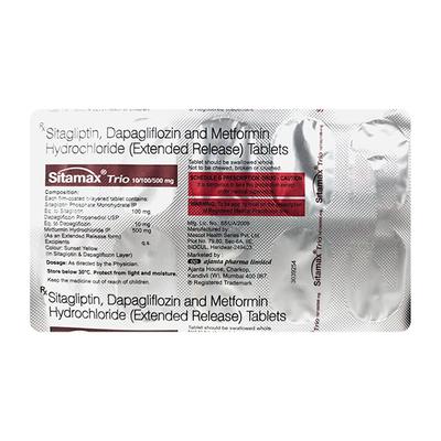 SITAMAX TRIO 10/100/500 Tablet 10's - Diabetes-Ant