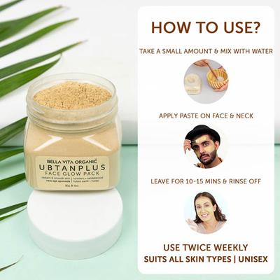 Bella Vita Organic Multani Mitti Ubtan Plus Face Glow Pack 60 gm - Face Packs