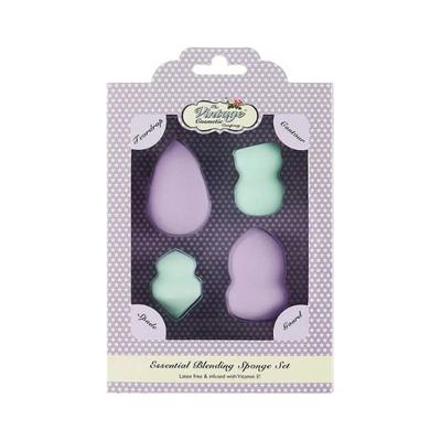 Vintage Cosmetic Essential Blending Set Infused with Vitamin E 1's - Sponges & Applicators
