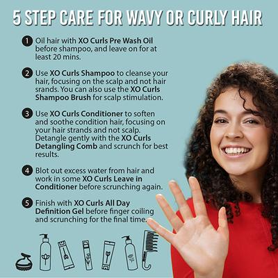 Xo Curls Soft Hold, All Day Definition Gel With Flax Seed & Argan Oil For Defined, Well Shaped Frizz Free Hair 100 ml - Hair Gels & Waxes