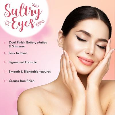 Matt Look Sultry Eyes Long Lasting Eye Shadow Palette, Carnival Fest-01 13.5 gm - Eye Shadow Palettes