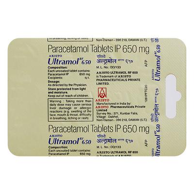 ULTRAMOL RF 650 Tablet 10's - Fever-Ana
