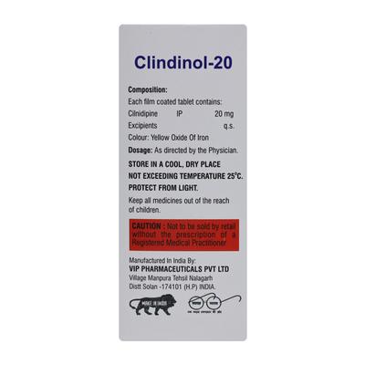 CLINDINOL 20 Tablet 10's - Hypertension-Cal