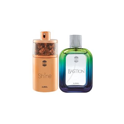Ajmal Shine EDP Floral Powdery Perfume And Bastion EDP Woody Aromatic Perfume 175 ml - Perfumes (Edt/Edp)