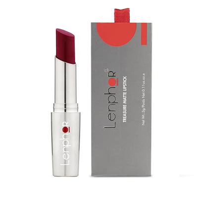 Lenphor Treasure Matte Lipstick Exotic Wine 02 3 Gm - Lipsticks