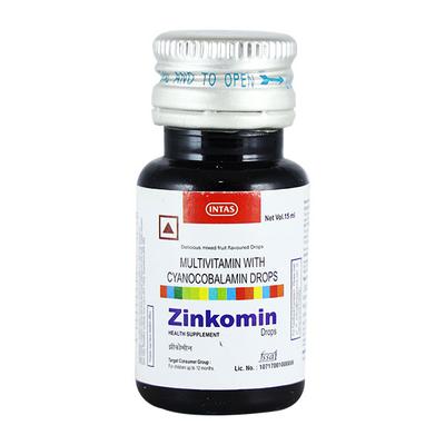 ZINKOMIN DELICIOUS MIXED FRUIT FLAVOURED Drops 15ml - Supplements-Vam