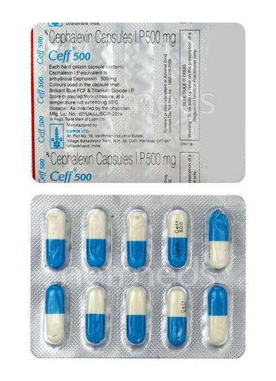 Ceff 500mg Capsule 10'S - Bacterial Infections-Cep