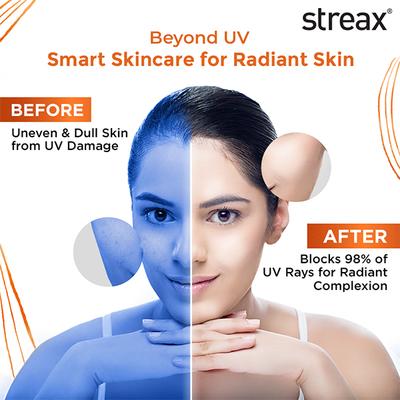 Streax Sunscreen Gel Creme SPF 50 PA+++,3% Niacinamide Serum Infused Sunscreen 50 g - Face Sunscreen