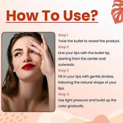 Matt Look Mega Last No Transfer Matte Lipstick With Smudge Proof Formula & Vitamin E, Candy Red-01 3.8 gm - Lipsticks