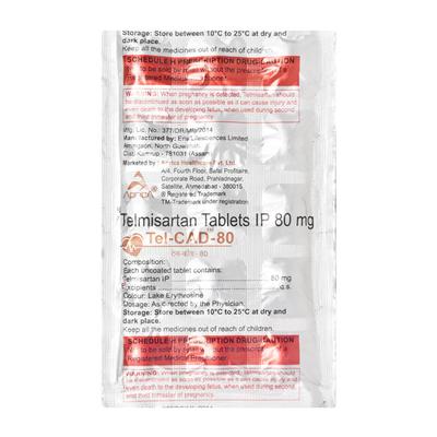 TELCAD 80 Tablet 15's - Hypertension-Ang