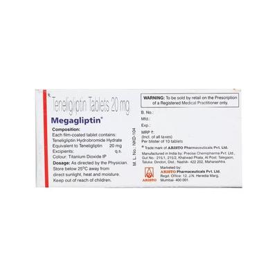 Megagliptin 20mg Tablet 10'S - Diabetes-Ant