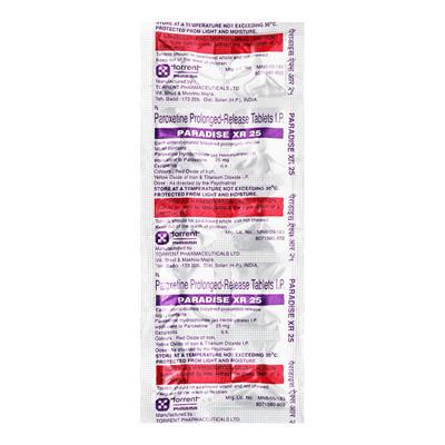 Paradise XR 25mg Tablet 10'S - Depression-Ant