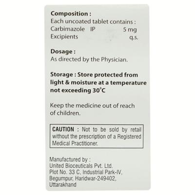 CARBIROSE 5 Tablet 100's - Hyperthyroidism-Ant
