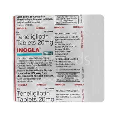 Inogla 20mg Tablet 15'S - Diabetes-Ant