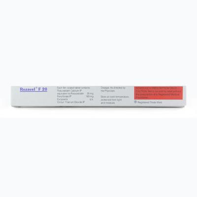 Rozavel F 20mg Tablet 10'S - High Cholesterol-Dys