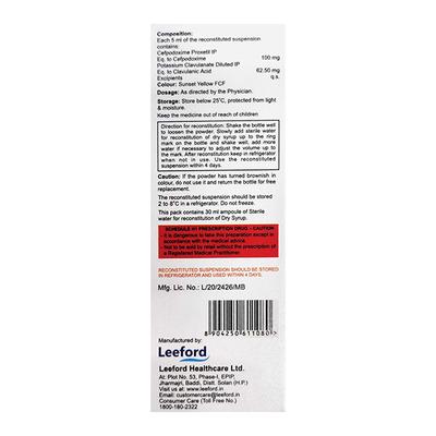 CEFREDROX CV DUOS Dry Syrup 30ml (se) - Bacterial Infections-Cep