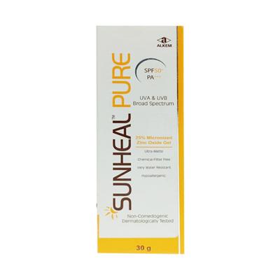 Sunheal Pure Spf50+ Pa+++ Gel(Topical) 30gm - Sunscreen Preparations-Emo