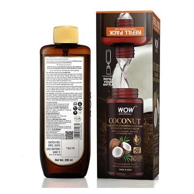 WOW Skin Science Coconut Hydrating Foaming Face Wash Refill Pack 200 ml - Face Washes