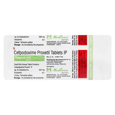 TEKPOD 200 Tablet 10's - Bacterial Infections-Cep