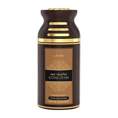 Lattafa Iconic Oudh concentrated extra Long Lasting Perfumed Deodorant Spray 250 ml - Deodorants/Roll-Ons