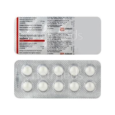 Nubeta 2.5mg Tablet 10'S - Hypertension-Bet