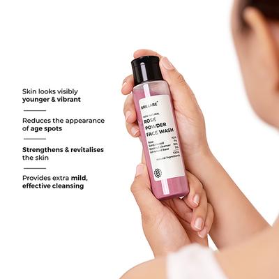 Brillare Rose Powder Face Wash For Well Hydrated, Younger Looking Skin 30 gm - Face Washes