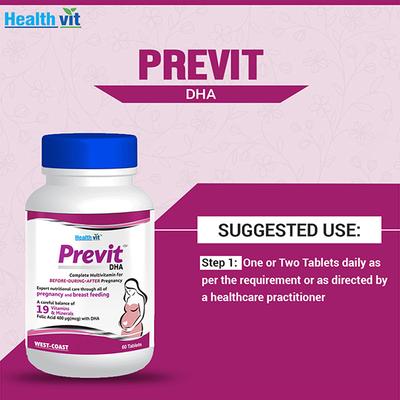 Healthvit Previt DHA Tablet 60's - Nutritional Supplements