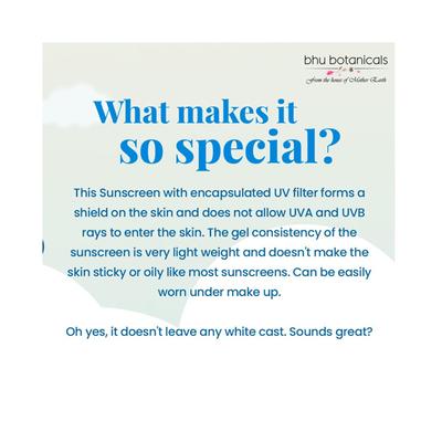 bhu botanicals Aquagel Sunscreen SPF50 PAPlus Broad Spectrum Protection UVAUVB 100 gm - Face Sunscreen