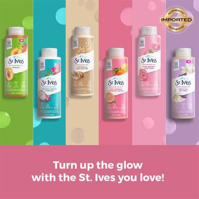 St. Ives Exfoliating Body Wash - Pink Lemon & Mandarin Orange extracts 473 ml - Shower Gels & Body Wash