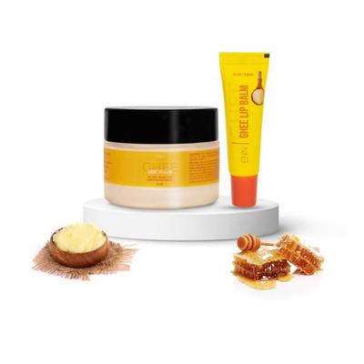 ENN About To Glow 100 Times Washed Ghee Face Cream And Ghee Lip Balm Combo kits 58 gm - Facial Kits